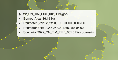 Shows model perimiter info under the pointer